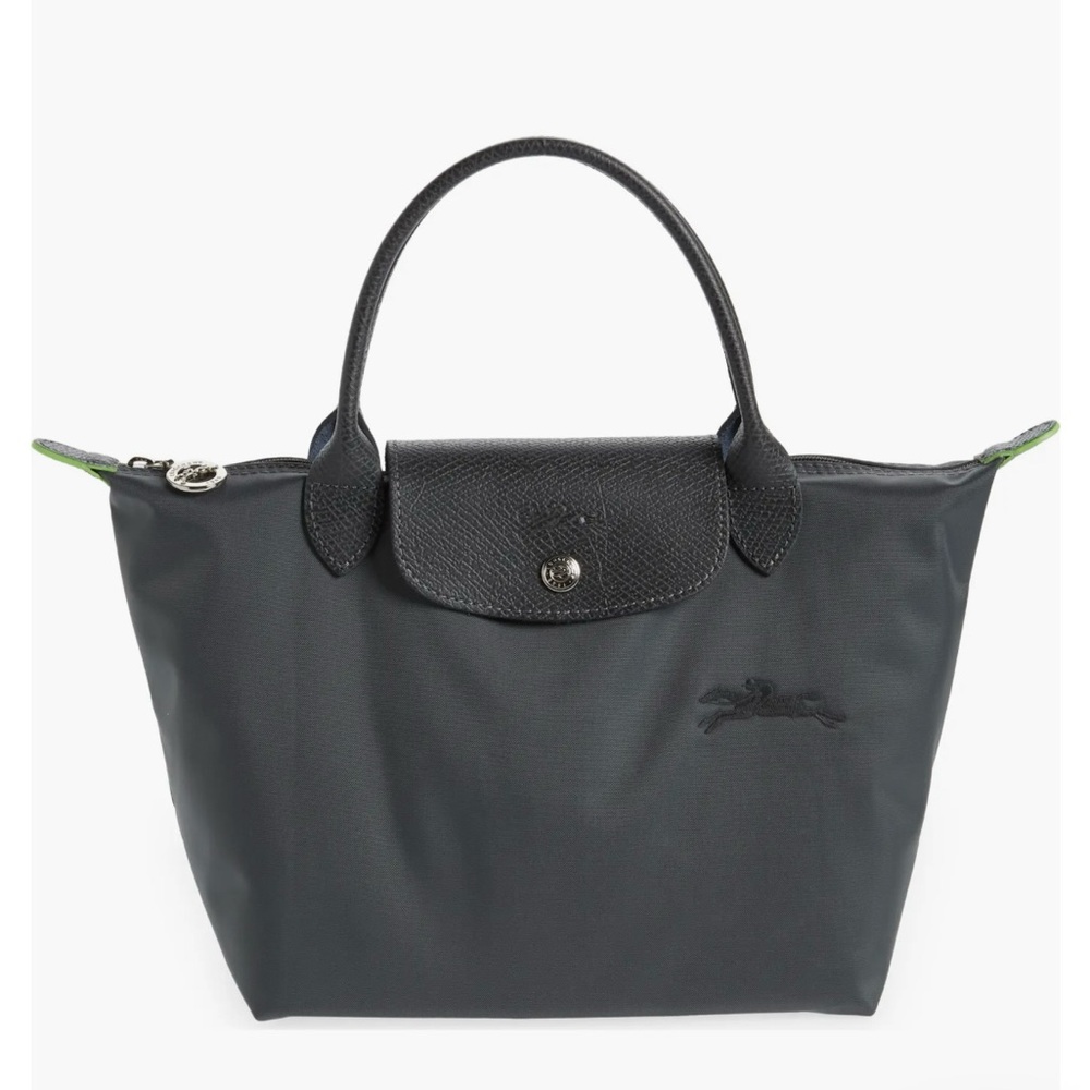 Longchamp Le Pliage Green Recycled Canvas Top Handle Tote Bag